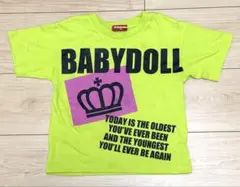 BABYDOLL 蛍光イエロー Tシャツ　110