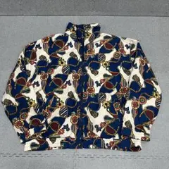 984 西海岸westboundレトロ馬具総柄スカーフ調ヴィンテージ希少一点物L