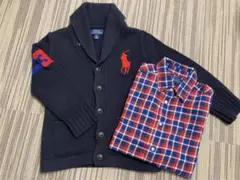 ポロラルフローレン カーディガン・長袖シャツセット ボーイズ 120cm相当