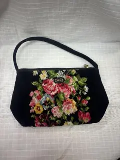 FEILER フラワー刺繍 ハンドバッグ