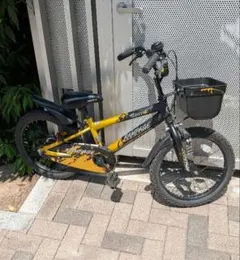 RAMPAGE 子供用自転車 黒/黄色 フロントバスケット付き18インチ 京都市