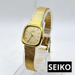 SEIKO セイコー ゴールド スクエア クォーツ レディース腕時計 シンプル