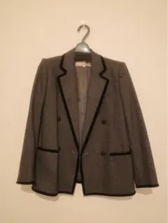 【美品】イブサンローラン グレー ダブルブレストジャケット ※金額相談可能