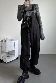 美品＊CFT.黒のサロペット・オーバーオール