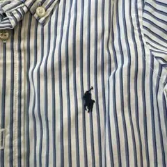 Ralph Lauren 青白ストライプ 長袖シャツ　2t
