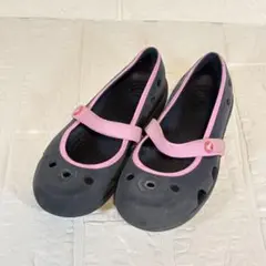 crocs クロックス キーリー バレエシューズ グレー ピンク 12cm