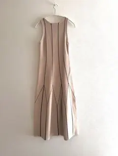 FRAY I.D クロスステッチニットワンピース ベージュ