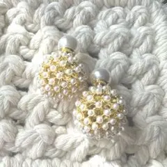 たつ様専用⭐︎ fua accessory 天然石ビーズ 金糸 18k ピアス - メルカリ