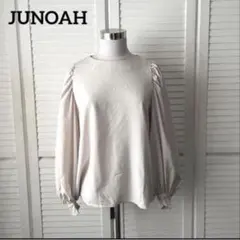 JUNOAH ジュノア　パフスリーブ　ボリュームスリーブ　長袖ブラウス