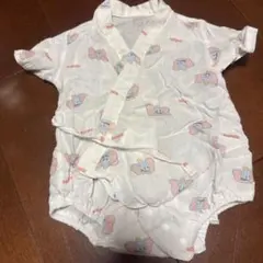 ダンボ柄 甚平 60-70cm 綿100%