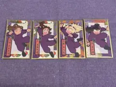 【田村・滝夜叉丸・タカ丸・浜】忍たま乱太郎　華絵札　色紙コレクション