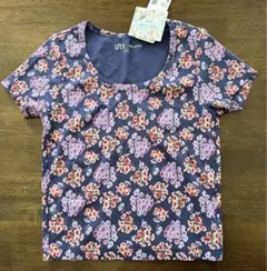 ネイビー花柄　ポールアンドジョー　ユニクロ　Tシャツ サイズS