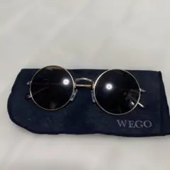 WEGO ラウンドフレーム サングラス ゴールド