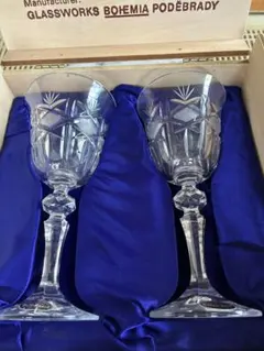 ♡新品♡ボヘミアングラス ペアワイングラス 箱付き