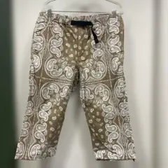 希少 GRAMICCI ペイズリー柄 クロップドパンツ 7部