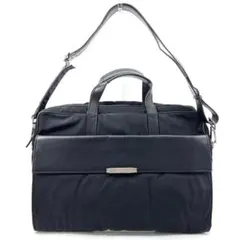 【良品】GUCCI グッチ ナイロン レザー ビジネスバッグ ブリーフケース 黒のサムネイル