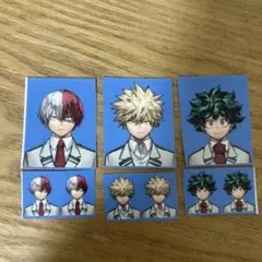 ヒロアカ 最強ジャンプ 付録 顔写真風ステッカー 緑谷出久 爆豪勝己 轟焦凍