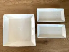 かのん様専用　お皿　白　ホワイト　四角　正方形　長方形