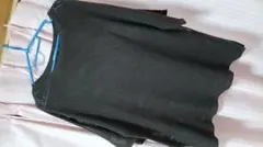 GU ブラック リブ編み Tシャツ Lサイズ