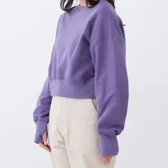 【petit main LIEN】裏起毛トレーナー（F）パープル