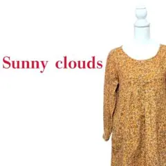 サニークラウズ 花柄 綿100％ チュニック ワンピース Lサイズ 春 秋 冬