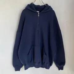 90s USA製 Russell デザインパーカー ハーフジップ ヴィンテージ