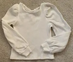 I NGNI ホワイト リブニット トップス M