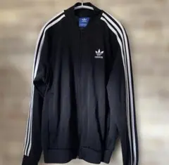 adidas originals トラックジャケット白黒　3本線　アディダス