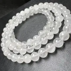 マニカラン産 ヒマラヤ水晶 6mm 54cm 3連ブレスレット