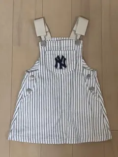 petit main ストライプ ジャンバースカート S