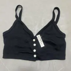 【Madewell】 黒 コットン ベスト S 重ね着