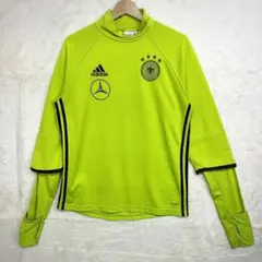 adidas ドイツ代表 長袖シャツ 蛍光イエロー