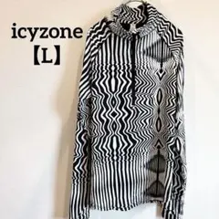 icyzone 【L】長袖 上着 羽織り スポーツ ウォーキング ランニング
