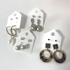 ピアス(両耳用) 4点セット　まとめ売り　淡水パール　ゴールド　シルバー