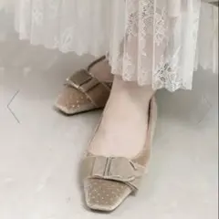 randaビジューバックルベルトフラットパンプスのサムネイル
