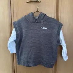 XLARGE フード付きベストとTシャツセット