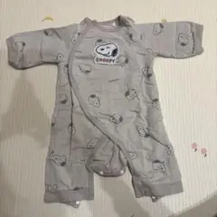スヌーピー ロンパース グレー 60-70cm