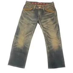 EDWIN XU フレアデニム ジーンズ Y2K アメカジ ヒゲ落ち グランジ