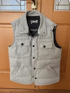 Schott グレー ダウンベスト Lサイズのサムネイル