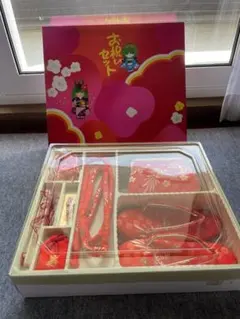 七五三 お祝いセット7歳用　赤い着物・草履・バッグ