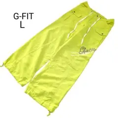 G-FIT ジーフィット 訳あり カーゴパンツ 蛍光イエロー ジム スポーツ L