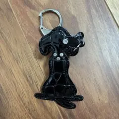 犬モチーフ キーホルダー ブラック