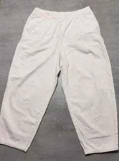 ジーユー バルーンアンクルパンツ ワイドイージーパンツ　生成り　ホワイト　L