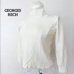 ジョルジュレッシュ タートルネック ニット ウール100％ オフホワイト 36