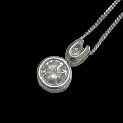 シルバーペンダントネックレス ラウンドカットクリスタル