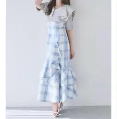 dazzlin ラッフルマーメイドコンビワンピース