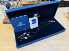 Swarovski シルバーリンクチェーン ネックレス ☆美品 スワロフスキー 
