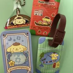 ポムポムプリン　キーホルダー　タグ　缶　ケース