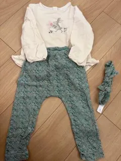 next baby ウサギ柄 トップス・パンツセット