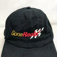 【US古着】キャップ　6パネルキャップ　Gone　Racin′　ブラック　黒のサムネイル
